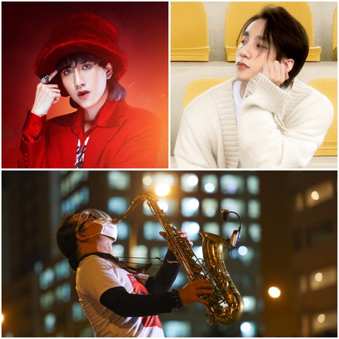 Trần Mạnh Tuấn... đeo khẩu trang thổi saxophone tại sân bệnh viện dã chiến - Ảnh 1. Trần Mạnh Tuấn... đeo khẩu trang thổi saxophone tại sân bệnh viện dã chiến - Ảnh 1.