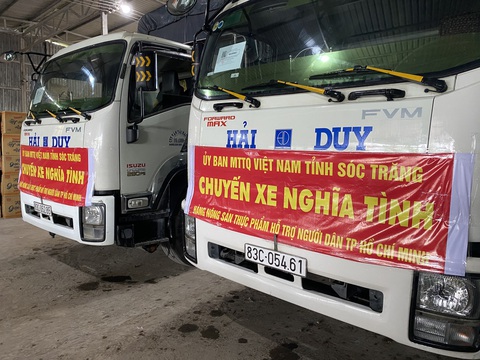 Sóc Trăng hỗ trợ 60 tấn thực phẩm, nông sản cho người dân TP.HCM - Ảnh 1. Sóc Trăng hỗ trợ 60 tấn thực phẩm, nông sản cho người dân TP.HCM - Ảnh 1.