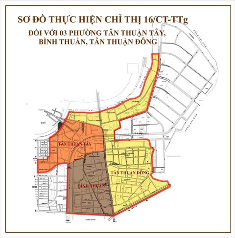 Phong tỏa theo CT 16 phường Tân Thuận Đông và một phần 2 phường Tân Thuận Tây, Bình Thuận, quận 7 - Ảnh 1. Phong tỏa theo CT 16 phường Tân Thuận Đông và một phần 2 phường Tân Thuận Tây, Bình Thuận, quận 7 - Ảnh 1.