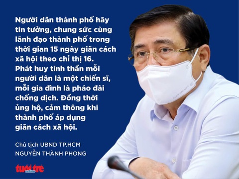 Chủ tịch TP.HCM: Mỗi người dân hãy là một chiến sĩ để chống dịch - Ảnh 2. Chủ tịch TP.HCM: Mỗi người dân hãy là một chiến sĩ để chống dịch - Ảnh 2.