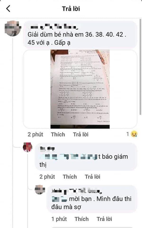 Nghi vấn lọt đề toán, công an vào cuộc xác minh - Ảnh 3. Nghi vấn lọt đề toán, công an vào cuộc xác minh - Ảnh 3.