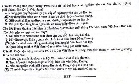 Bài giải gợi ý môn lịch sử kỳ thi tốt nghiệp THPT 2021 - Ảnh 5. Bài giải gợi ý môn lịch sử kỳ thi tốt nghiệp THPT 2021 - Ảnh 5.