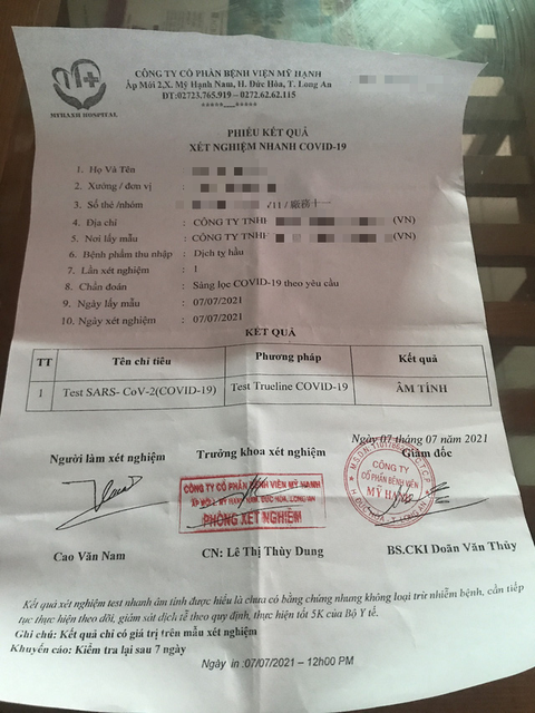 Không đi test vẫn được cấp giấy xét nghiệm âm tính với COVID-19, được đi khắp nơi - Ảnh 1. Không đi test vẫn được cấp giấy xét nghiệm âm tính với COVID-19, được đi khắp nơi - Ảnh 1.