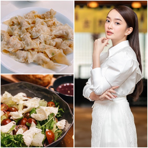 Kaity Nguyễn chia sẻ bí quyết làm hoành thánh, nui cá hồi xốt kem cà chua - Ảnh 1. Kaity Nguyễn chia sẻ bí quyết làm hoành thánh, nui cá hồi xốt kem cà chua - Ảnh 1.