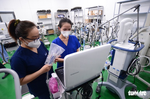 Gấp rút thi công bàn giao Bệnh viện Dã chiến số 14 - Ảnh 1. Gấp rút thi công bàn giao Bệnh viện Dã chiến số 14 - Ảnh 1.