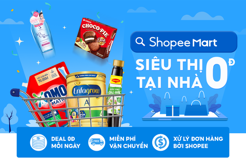 Nhiều ưu đãi giảm giá đến 50% cho nhóm hàng tiêu dùng thiết yếu tại Shopee Mart - Ảnh 1. Nhiều ưu đãi giảm giá đến 50% cho nhóm hàng tiêu dùng thiết yếu tại Shopee Mart - Ảnh 1.