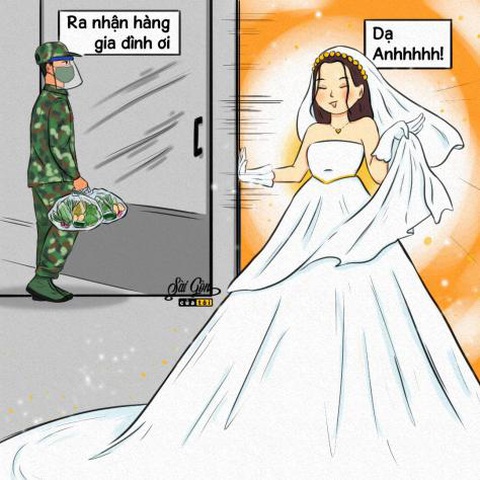 Dân mạng hí hoáy vẽ tranh các anh bộ đội vác rau củ đến từng nhà dân - Ảnh 5. Dân mạng hí hoáy vẽ tranh các anh bộ đội vác rau củ đến từng nhà dân - Ảnh 5.