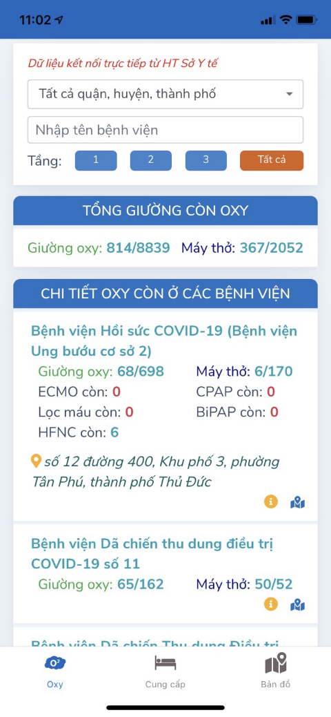 Ra mắt ứng dụng tìm giường oxy cho bệnh nhân COVID-19 - Ảnh 4. Ra mắt ứng dụng tìm giường oxy cho bệnh nhân COVID-19 - Ảnh 4.
