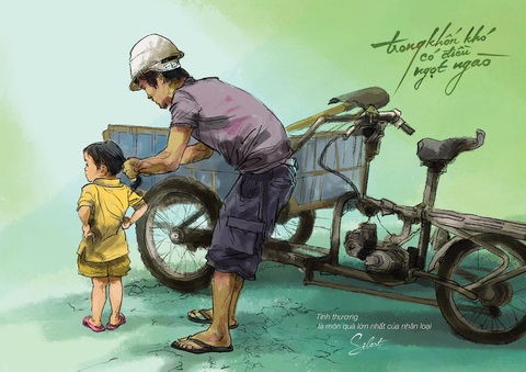 Trong gian khó có điều ngọt ngào: Những bức tranh như liều thuốc trị thương - Ảnh 5. Trong gian khó có điều ngọt ngào: Những bức tranh như liều thuốc trị thương - Ảnh 5.