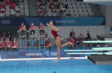 Cú nhảy 0 điểm của sao nữ Canada Pamela Ware gây sốt ở Olympic Tokyo - Ảnh 1. Cú nhảy 0 điểm của sao nữ Canada Pamela Ware gây sốt ở Olympic Tokyo - Ảnh 1.