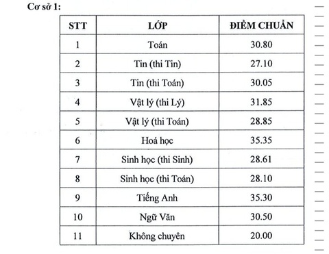 Trường phổ thông Năng khiếu công bố điểm chuẩn tuyển sinh lớp 10 năm 2021 - Ảnh 2. Trường phổ thông Năng khiếu công bố điểm chuẩn tuyển sinh lớp 10 năm 2021 - Ảnh 2.