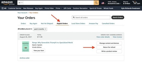 Cách trả lại ebook đã mua trên máy đọc sách Kindle - Ảnh 7. Cách trả lại ebook đã mua trên máy đọc sách Kindle - Ảnh 7.