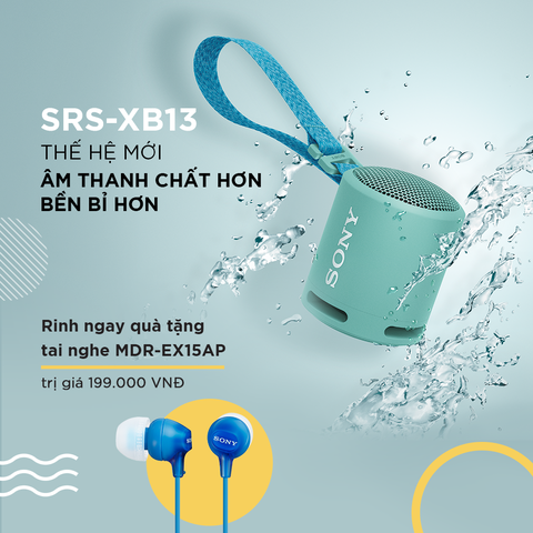 Sony ra mắt SRS-XB13 thế hệ mới – Loa không dây di động với âm thanh EXTRA BASS - Ảnh 1. Sony ra mắt SRS-XB13 thế hệ mới – Loa không dây di động với âm thanh EXTRA BASS - Ảnh 1.