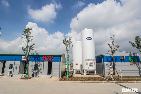 Cận cảnh bệnh viện dã chiến điều trị COVID-19 hiện đại nhất Hà Nội - Ảnh 4. Cận cảnh bệnh viện dã chiến điều trị COVID-19 hiện đại nhất Hà Nội - Ảnh 4.