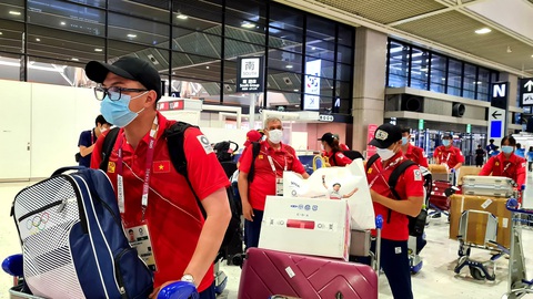 Đoàn thể thao Việt Nam lên đường về nước, chia tay Olympic Tokyo 2020 - Ảnh 1. Đoàn thể thao Việt Nam lên đường về nước, chia tay Olympic Tokyo 2020 - Ảnh 1.