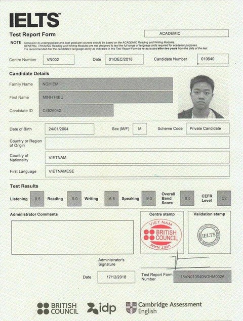 Được tuyển thẳng đại học nhờ IELTS cao - Ảnh 4. Được tuyển thẳng đại học nhờ IELTS cao - Ảnh 4.