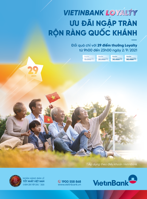 Cùng VietinBank Loyalty đổi quà tặng voucher thành tiền - Ảnh 1. Cùng VietinBank Loyalty đổi quà tặng voucher thành tiền - Ảnh 1.