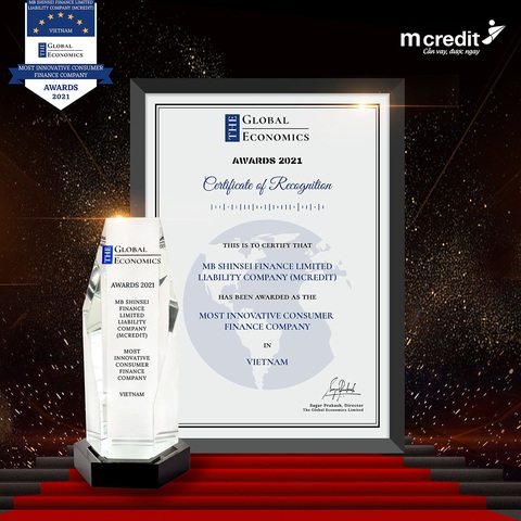 Tạp chí The Global Economics trao tặng giải thưởng Sáng tạo cho Mcredit - Ảnh 1. Tạp chí The Global Economics trao tặng giải thưởng Sáng tạo cho Mcredit - Ảnh 1.