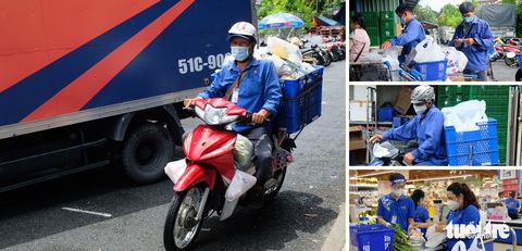 Hậu trường siêu thị ở TP.HCM từ 4h sáng - Ảnh 6. Hậu trường siêu thị ở TP.HCM từ 4h sáng - Ảnh 6.