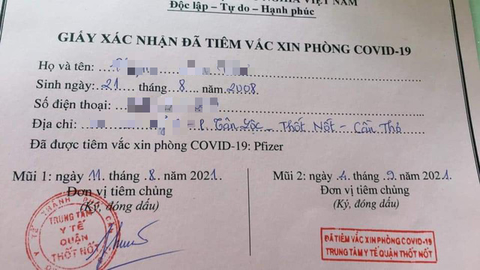 Lãnh đạo quận Thốt Nốt thừa nhận tiêm vắc xin Pfizer cho 57 trẻ dưới 18 tuổi - Ảnh 1. Lãnh đạo quận Thốt Nốt thừa nhận tiêm vắc xin Pfizer cho 57 trẻ dưới 18 tuổi - Ảnh 1.