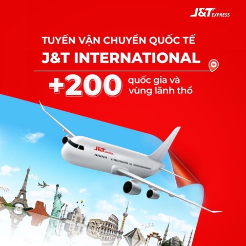 J&T Express mở rộng dịch vụ vận chuyển quốc tế với hơn 200 quốc gia - Ảnh 1. J&T Express mở rộng dịch vụ vận chuyển quốc tế với hơn 200 quốc gia - Ảnh 1.