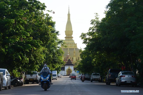 Lào phong tỏa thủ đô Vientiane vì ca COVID-19 tăng mạnh - Ảnh 1. Lào phong tỏa thủ đô Vientiane vì ca COVID-19 tăng mạnh - Ảnh 1.