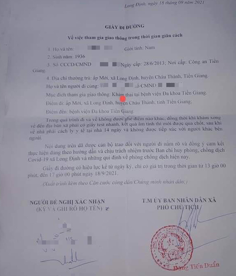 Cụ ông 85 tuổi được cấp giấy đi đường để... khám thai - Ảnh 1. Cụ ông 85 tuổi được cấp giấy đi đường để... khám thai - Ảnh 1.