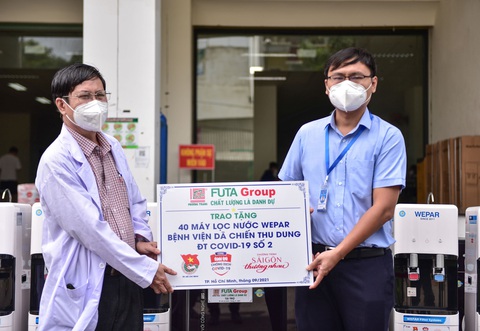 144 máy lọc nước chi viện cho 3 bệnh viện điều trị COVID-19 - Ảnh 1. 144 máy lọc nước chi viện cho 3 bệnh viện điều trị COVID-19 - Ảnh 1.
