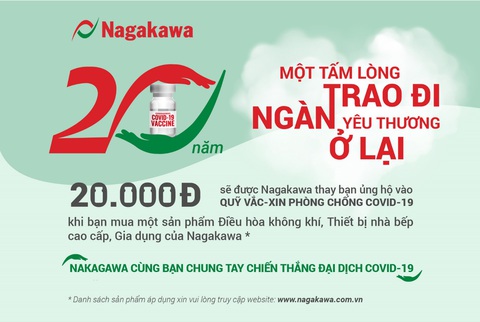 Tập đoàn Nagakawa khởi động chiến dịch gây quỹ vắc-xin phòng chống COVID-19 - Ảnh 1. Tập đoàn Nagakawa khởi động chiến dịch gây quỹ vắc-xin phòng chống COVID-19 - Ảnh 1.