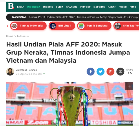 Báo Indonesia đặt mục tiêu vô địch dù rơi vào bảng tử thần với Việt Nam, Malaysia - Ảnh 1. Báo Indonesia đặt mục tiêu vô địch dù rơi vào bảng tử thần với Việt Nam, Malaysia - Ảnh 1.