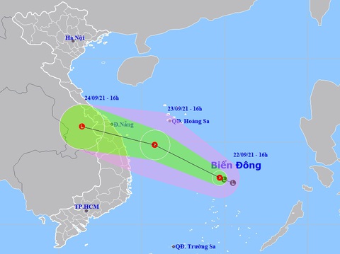 Áp thấp nhiệt đới trên Biển Đông hướng về các tỉnh Đà Nẵng - Bình Định - Ảnh 1. Áp thấp nhiệt đới trên Biển Đông hướng về các tỉnh Đà Nẵng - Bình Định - Ảnh 1.