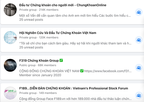 Một loạt nhóm chứng khoán hàng trăm ngàn thành viên bị xóa sổ trên Facebook - Ảnh 2. Một loạt nhóm chứng khoán hàng trăm ngàn thành viên bị xóa sổ trên Facebook - Ảnh 2.