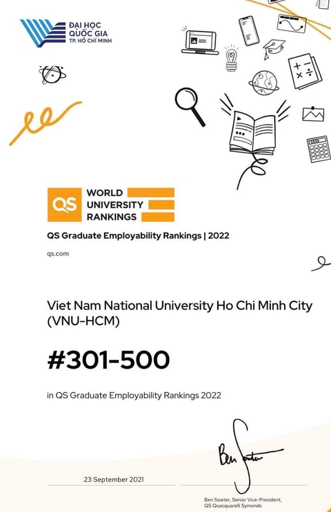ĐH Quốc gia TP.HCM vô top 200 thế giới về chất lượng đầu ra cựu sinh viên - Ảnh 2. ĐH Quốc gia TP.HCM vô top 200 thế giới về chất lượng đầu ra cựu sinh viên - Ảnh 2.