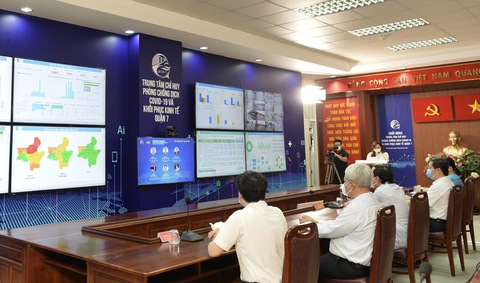 Quận 7 ra mắt trung tâm công nghệ phục vụ chống dịch COVID-19 và phục hồi kinh tế - Ảnh 1. Quận 7 ra mắt trung tâm công nghệ phục vụ chống dịch COVID-19 và phục hồi kinh tế - Ảnh 1.