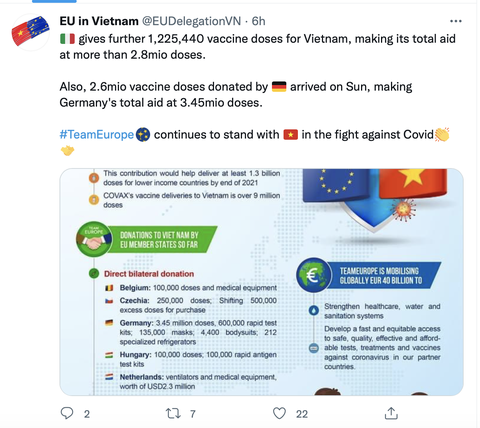 Ý viện trợ thêm 1,2 triệu liều vắc xin cho Việt Nam - Ảnh 2. Ý viện trợ thêm 1,2 triệu liều vắc xin cho Việt Nam - Ảnh 2.