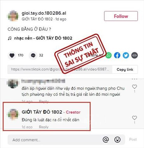 Xử phạt thanh niên chia sẻ thông tin sai sự thật trên TikTok để câu khách - Ảnh 1. Xử phạt thanh niên chia sẻ thông tin sai sự thật trên TikTok để câu khách - Ảnh 1.