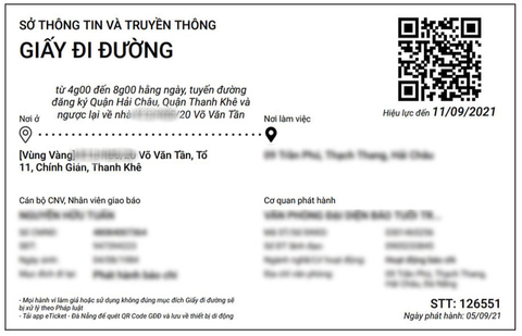 Đà Nẵng đã cấp hơn 92.000 giấy đi đường qua hình thức trực tuyến - Ảnh 1. Đà Nẵng đã cấp hơn 92.000 giấy đi đường qua hình thức trực tuyến - Ảnh 1.