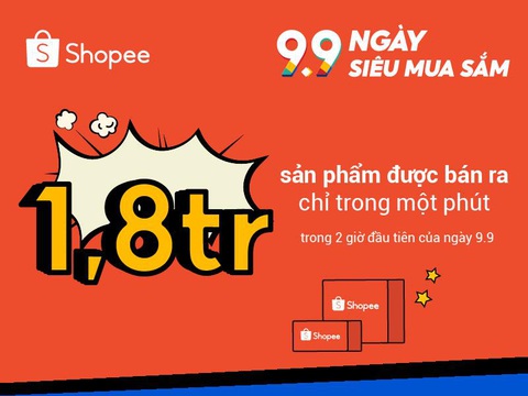 1,8 triệu sản phẩm đã được bán ra chỉ trong vòng một phút trên Shopee - Ảnh 1. 1,8 triệu sản phẩm đã được bán ra chỉ trong vòng một phút trên Shopee - Ảnh 1.