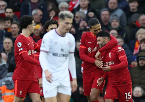 Thắng đậm Brentford, Liverpool tiếp tục bám đuổi Man City - Ảnh 2. Thắng đậm Brentford, Liverpool tiếp tục bám đuổi Man City - Ảnh 2.