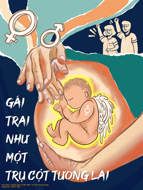 Thế hệ Z vẽ tranh cổ động về bình đẳng giới - Ảnh 3. Thế hệ Z vẽ tranh cổ động về bình đẳng giới - Ảnh 3.