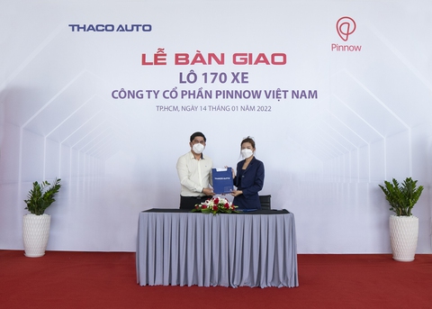 THACO AUTO bàn giao lô 170 xe cho công ty PINNOW Việt Nam - Ảnh 1. THACO AUTO bàn giao lô 170 xe cho công ty PINNOW Việt Nam - Ảnh 1.