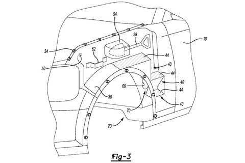 Ford nghĩ cách chế cốp để đồ trên bánh xe - Ảnh 4. Ford nghĩ cách chế cốp để đồ trên bánh xe - Ảnh 4.