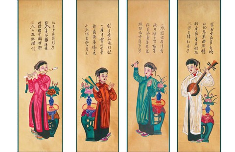 Bất ngờ với Tố nữ Tân thời váy đầm gợi cảm, tóc ‘phi dê’ trong tranh dân gian Đông Hồ - Ảnh 1. Bất ngờ với Tố nữ Tân thời váy đầm gợi cảm, tóc ‘phi dê’ trong tranh dân gian Đông Hồ - Ảnh 1.