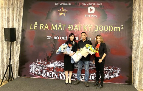 Lá cờ Tổ quốc 3.000m2 cổ vũ tuyển Việt Nam ở trận gặp Trung Quốc - Ảnh 2. Lá cờ Tổ quốc 3.000m2 cổ vũ tuyển Việt Nam ở trận gặp Trung Quốc - Ảnh 2.