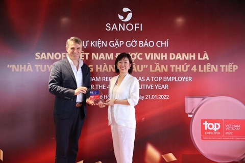Sanofi Việt Nam giữ vững danh hiệu Nhà tuyển dụng hàng đầu - Ảnh 1. Sanofi Việt Nam giữ vững danh hiệu Nhà tuyển dụng hàng đầu - Ảnh 1.