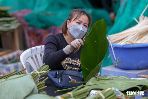 Chợ lá dong lâu đời nhất Hà Nội: Bán đến đâu, lấy đến đấy’ vì khách mua giảm - Ảnh 3. Chợ lá dong lâu đời nhất Hà Nội: Bán đến đâu, lấy đến đấy’ vì khách mua giảm - Ảnh 3.