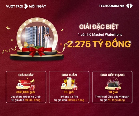 Thanh toán thẻ Techcombank nhận cơ hội trúng căn hộ cao cấp 2,2 tỉ - Ảnh 3. Thanh toán thẻ Techcombank nhận cơ hội trúng căn hộ cao cấp 2,2 tỉ - Ảnh 3.