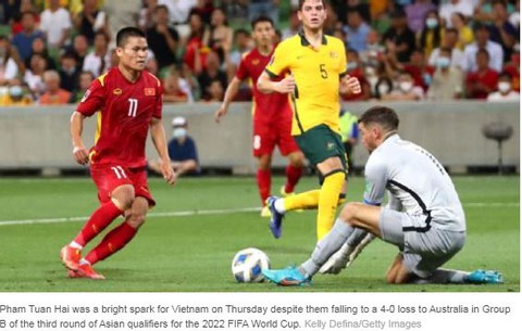 ESPN: Tuấn Hải là tia sáng của Việt Nam ở trận đấu với Úc - Ảnh 1. ESPN: Tuấn Hải là tia sáng của Việt Nam ở trận đấu với Úc - Ảnh 1.