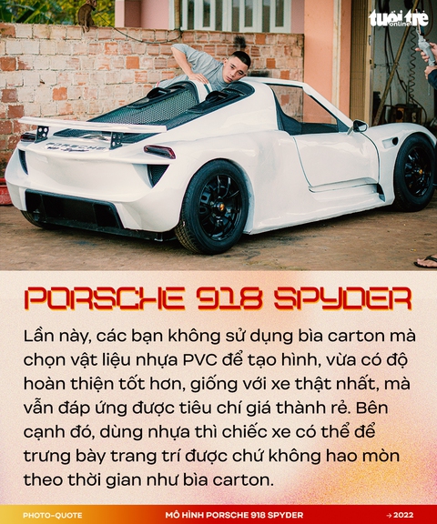 Đôi bạn 9X Tây Nguyên làm mô hình Porsche 918 Spyder gây sốt cộng đồng quốc tế - Ảnh 5. Đôi bạn 9X Tây Nguyên làm mô hình Porsche 918 Spyder gây sốt cộng đồng quốc tế - Ảnh 5.