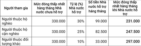 Các mức hỗ trợ đóng bảo hiểm xã hội tự nguyện mới từ năm 2022 - Ảnh 2. Các mức hỗ trợ đóng bảo hiểm xã hội tự nguyện mới từ năm 2022 - Ảnh 2.
